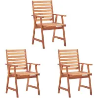 vidaXL Tuinstoelen 3 st massief acaciahout