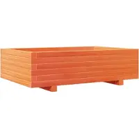 vidaXL Plantenbak 90x60x26,5 cm massief grenenhout wasbruin