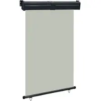 vidaXL Balkonscherm 125x250 cm grijs
