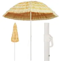 vidaXL Strandparasol Hawaï stijl 240 cm naturel