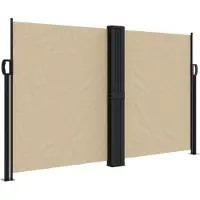 vidaXL Windscherm uittrekbaar 140x1200 cm beige