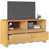vidaXL TV Kast Drammen Eiken 99 x 43 x 55 cm Massief grenenhout