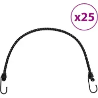 vidaXL Spanelastieken met reflecterende strips en haken 25 stuks 59 cm
