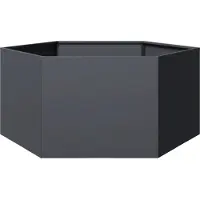 vidaXL Plantenbak zeshoek 104x90x45 cm staal antracietkleurig