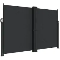 vidaXL Windscherm uittrekbaar 160x1000 cm zwart