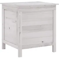 vidaXL Tuinbox 50x49x56,5 cm massief vurenhout wit