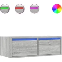 vidaXL Tv-meubel met LED-verlichting 75x35,5x25 cm grijs sonoma eiken