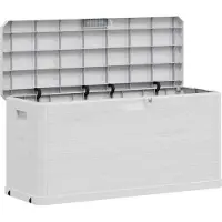vidaXL Tuinbox 280 L lichtgrijs