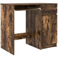 vidaXL Bureau, gerookt eikenfineer, 86x49x76 cm, houtvezelplaat