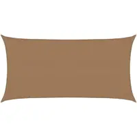 vidaXL Zonnezeil 160 g/m² 3x6 m HDPE taupe
