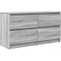 vidaXL Tv-meubel 100x35x54 cm bewerkt hout grijs sonoma eikenkleurig