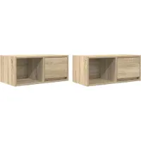 vidaXL Tv-meubelen 2 st 60x31x25,5 cm bewerkt hout sonoma eikenkleurig