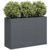 vidaXL Plantenbak 120x40x80 cm koudgewalst staal antracietkleurig