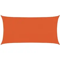 vidaXL Zonnezeil 160 g/m² rechthoekig 3x6 m HDPE oranje