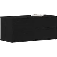 vidaXL TV Kast 80 x 34 x 36 cm Zwart Eiken Bewerkt hout