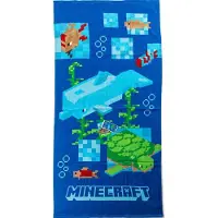 Minecraft Strandlaken Aqua 70 x 140 cm - katoen