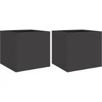 vidaXL Plantenbakken 2 st 32x30x29 cm staal zwart