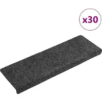 vidaXL - Trapmatten - Zelfklevend - 30 - stuks - 65x21x4 - cm - donkergrijs