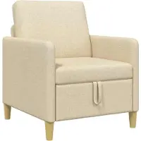 vidaXL Sofa met Opbergruimte Crèmekleurig 72 x 78 x 87 cm Polyester