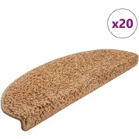 vidaXL Trapmatten 20 st 65x21x4 cm beige halfrond groot