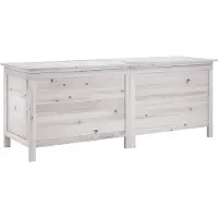 vidaXL Tuinbox 150x50x56,5 cm massief vurenhout wit