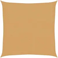 vidaXL Zonnezeil 160 g/m² vierkant 2x2 m HDPE zandkleurig
