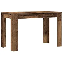 vidaXL Eettafel 120x60x76 cm bewerkt hout oud houtkleurig