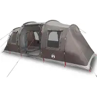 vidaXL Tunneltent 4-persoons waterdicht bruin