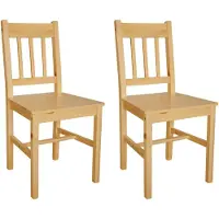 vidaXL Eetkamerstoelen hout natuurlijke houtkleur 2 st online kopen