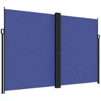 vidaXL Windscherm uittrekbaar 220x1000 cm blauw
