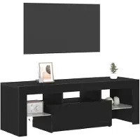 vidaXL TV-kast, 120 x 35 x 40 cm, zwart, eikenlook, houtvezel