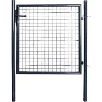 vidaXL Tuinhek van gaas gegalvaniseerd staal 100x100 cm grijs