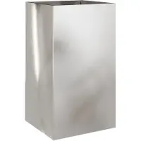 vidaXL Plantenbak 42x38x75 cm roestvrij staal zilverkleurig