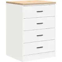 vidaXL Garagekast 60x51x85 cm massief grenenhout wit