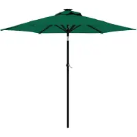 vidaXL Parasol met stalen paal 225x225x212 cm groen