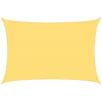vidaXL Zonnezeil 160 g/m² 3x5 m HDPE beige