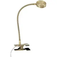 Orion Klemlamp Mira, messing / goud, Werkkamer / Kantoor, metaal, Modern, Klemlamp