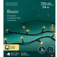 Lumineo LED kerstverlichting buiten 54 meter – 720 Soft Gold LEDs – Dimbaar met timer – IP44 waterdicht