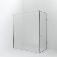 Balmani Modular inloopdouche met deur: 180 x 200 cm met deur 90 cm, Helder glas, Brushed Champagne Gold profielen