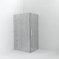 Balmani Modular inloopdouche met deur: 120 x 200 cm met deur 90 cm, Mikado, Mat witte profielen