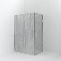 Balmani Modular inloopdouche met deur: 140 x 200 cm met deur 90 cm, Mikado, Mat witte profielen