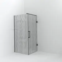 Balmani Modular inloopdouche met deur: 100 x 200 cm met deur 90 cm, Mikado, Brushed GunMetal profielen