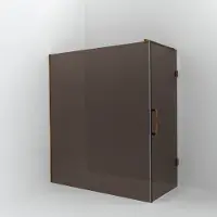 Balmani Modular inloopdouche met deur: 180 x 200 cm met deur 90 cm, Brons glas, Brushed Rosegold profielen