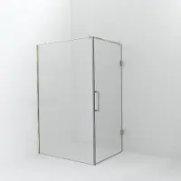 Balmani Modular inloopdouche met deur: 130 x 200 cm met deur 100 cm, Helder glas, Brushed Champagne Gold profielen