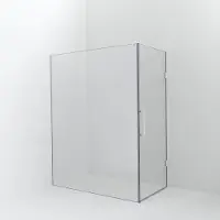 Balmani Modular inloopdouche met deur: 160 x 200 cm met deur 90 cm, Helder glas, Mat witte profielen