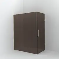 Balmani Modular inloopdouche met deur: 160 x 200 cm met deur 90 cm, Brons glas, Brushed Champagne Gold profielen