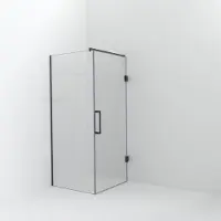 Balmani Modular inloopdouche met deur: 90 x 200 cm met deur 90 cm, Extra helder glas met coating, Brushed GunMetal profielen