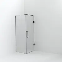 Balmani Modular inloopdouche met deur: 80 x 200 cm met deur 80 cm, Helder glas, Brushed GunMetal profielen