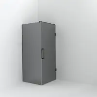 Balmani Modular inloopdouche met deur: 90 x 200 cm met deur 90 cm, Reflex spiegelglas met coating, Brushed GunMetal profielen