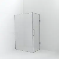 Balmani Modular inloopdouche met deur: 130 x 200 cm met deur 80 cm, Helder glas, Hoogglans chroom profielen